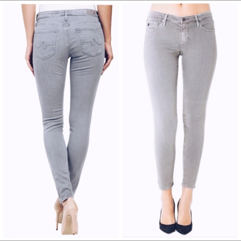 WOMEN'S ADRIANO GOLDSCHMIED LIGHT GRAY SKINNY JEAN